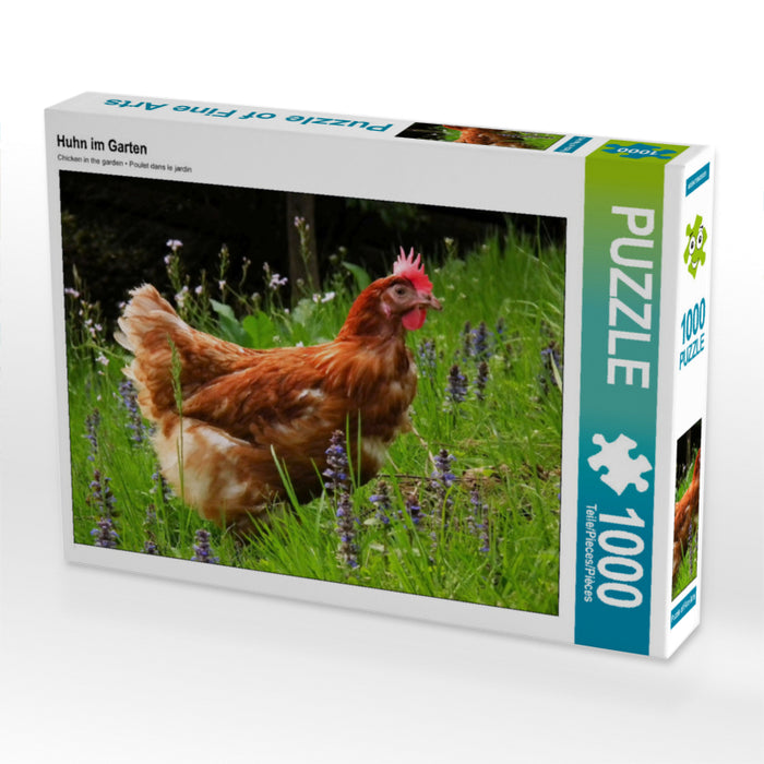 Huhn im Garten 2000 Teile Puzzle quer - CALVENDO Foto-Puzzle'