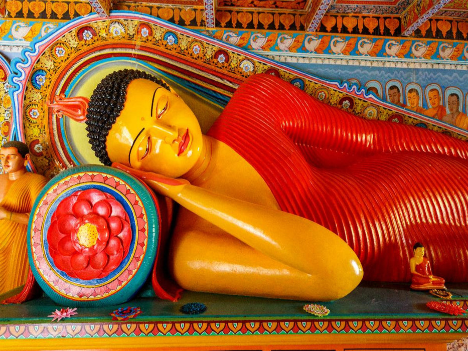Schlafender Buddha, Isurumuni Viharaya, Anuradhapura - CALVENDO Foto-Puzzle'