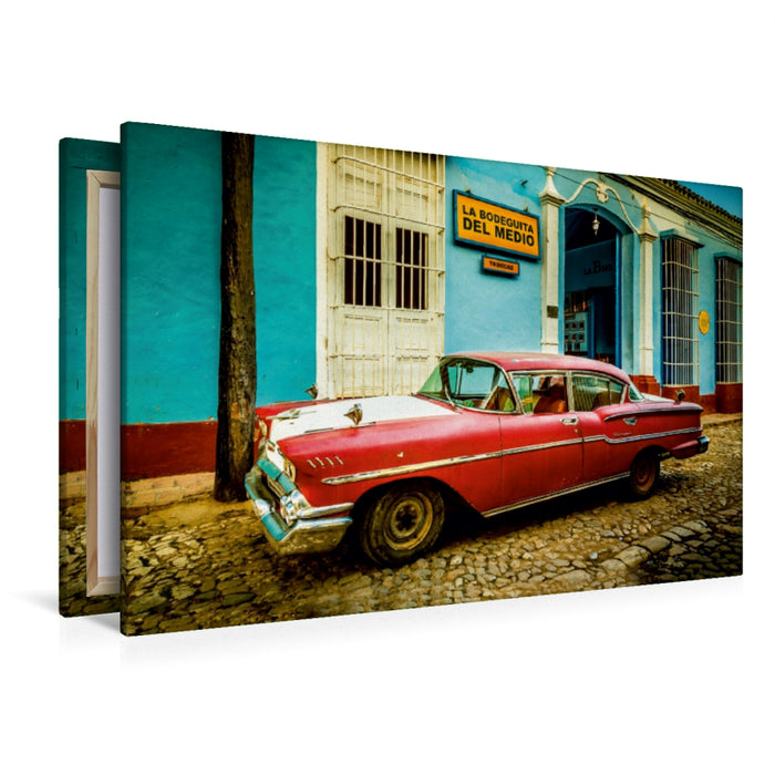 Premium Textil-Leinwand Oldtimer in Trinidad
