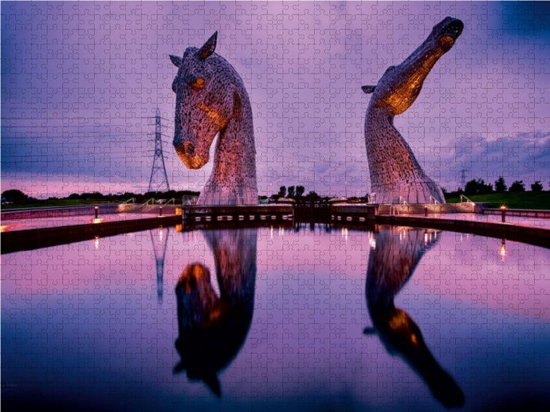 Kelpies 1000 Teile Puzzle quer - CALVENDO Foto-Puzzle'