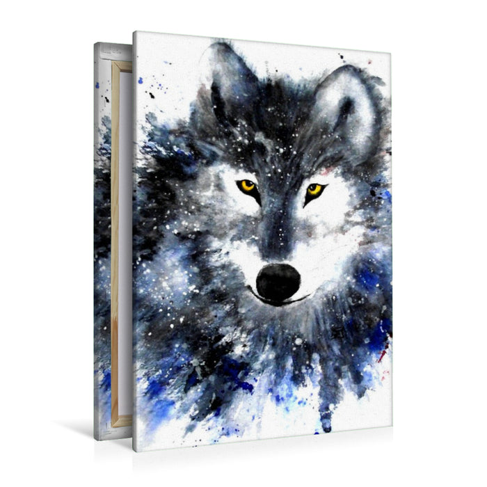Premium Textil-Leinwand Wolf