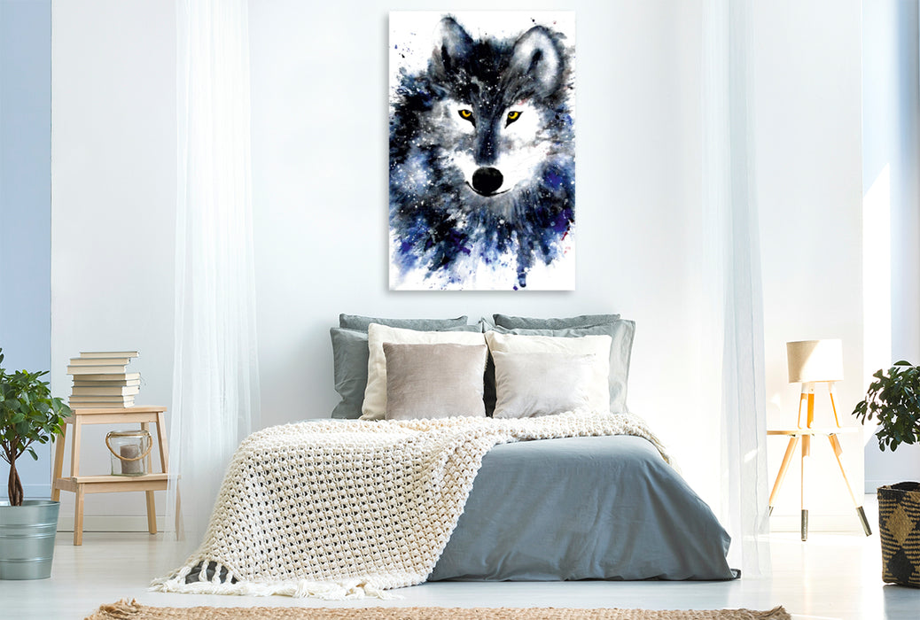 Premium Textil-Leinwand Premium Textil-Leinwand 80 cm x 120 cm  hoch Wolf