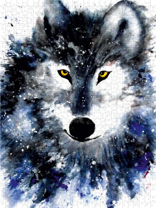 Wolf 1000 Teile Puzzle hoch - CALVENDO Foto-Puzzle'