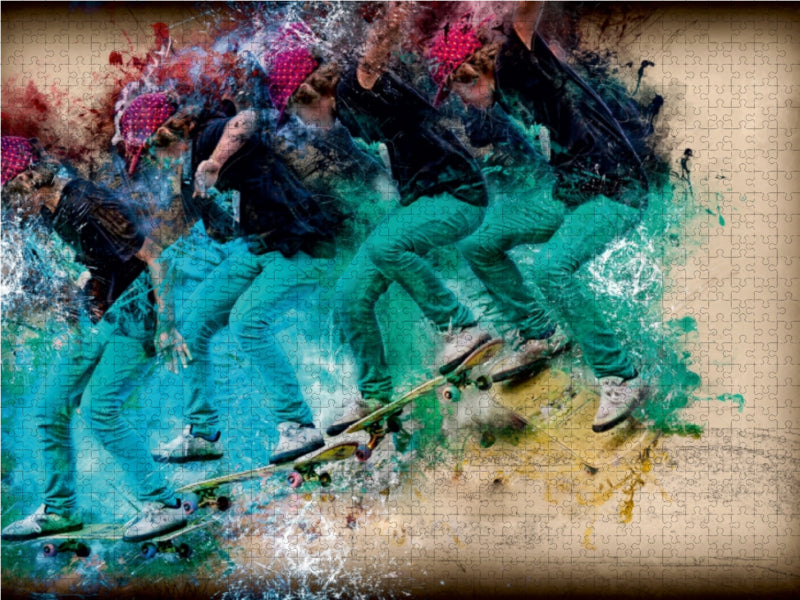 Skateboarding 1000 Teile Puzzle quer - CALVENDO Foto-Puzzle'