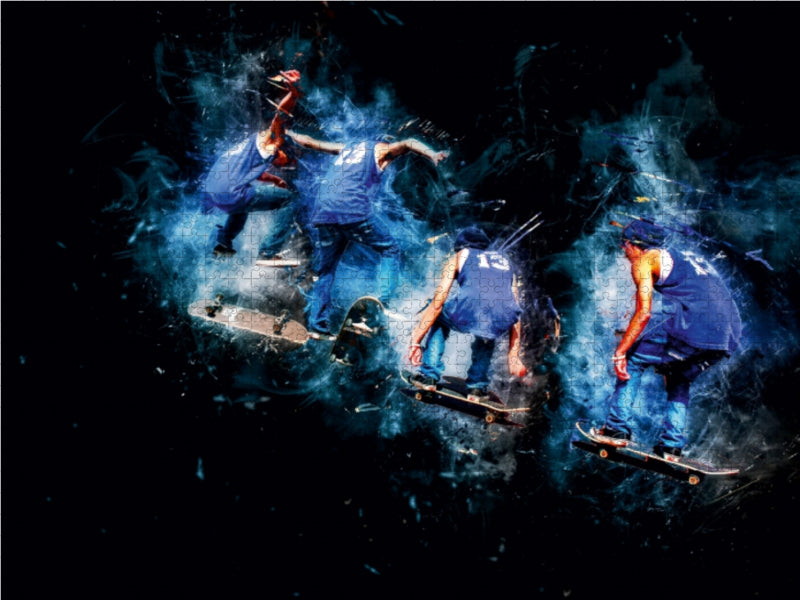 Skateboarding 1000 Teile Puzzle quer - CALVENDO Foto-Puzzle'