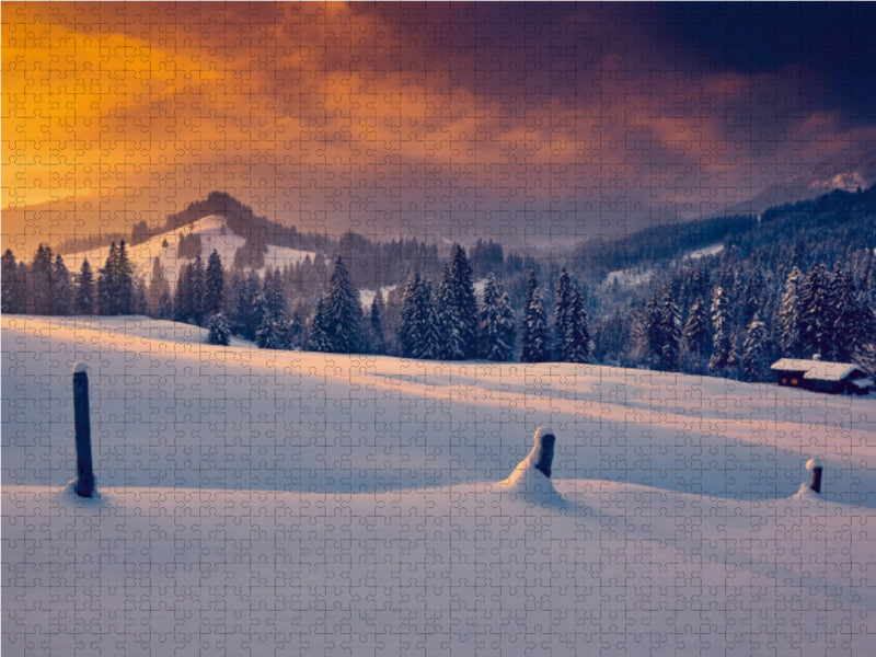 Die Alpen / Deutschland 1000 Teile Puzzle quer - CALVENDO Foto-Puzzle'