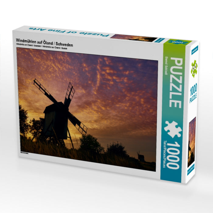 Windmühlen auf Öland / Schweden 1000 Teile Puzzle quer - CALVENDO Foto-Puzzle'