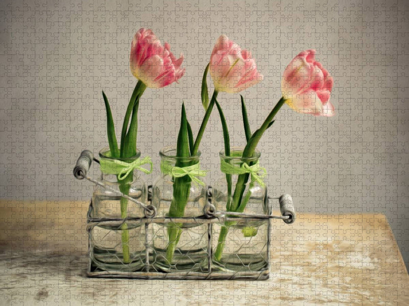 Stillleben mit Tulpen - CALVENDO Foto-Puzzle'