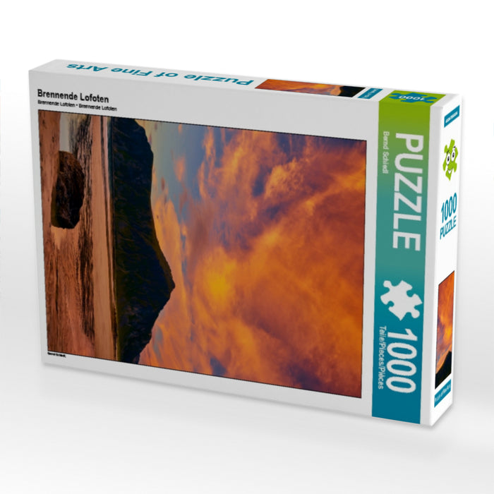 Brennende Lofoten 1000 Teile Puzzle hoch - CALVENDO Foto-Puzzle'