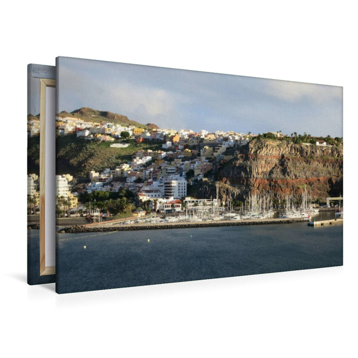 Premium Textil-Leinwand Gomera - San Sebastian