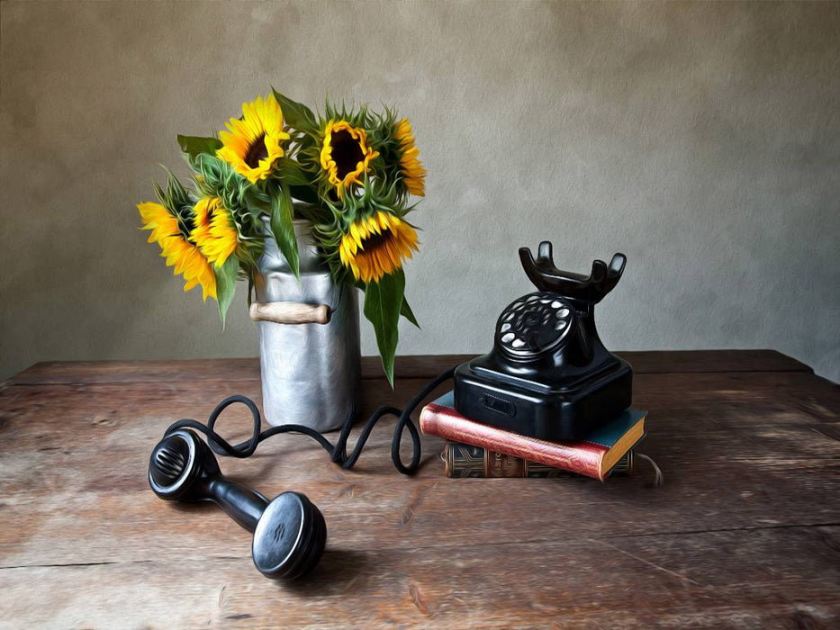 Stillleben mit Sonnenblumen - CALVENDO Foto-Puzzle'