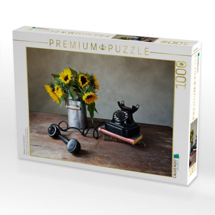 Stillleben mit Sonnenblumen - CALVENDO Foto-Puzzle'