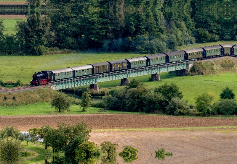 Premium Textil-Leinwand Auf der Streitberger Brücke
