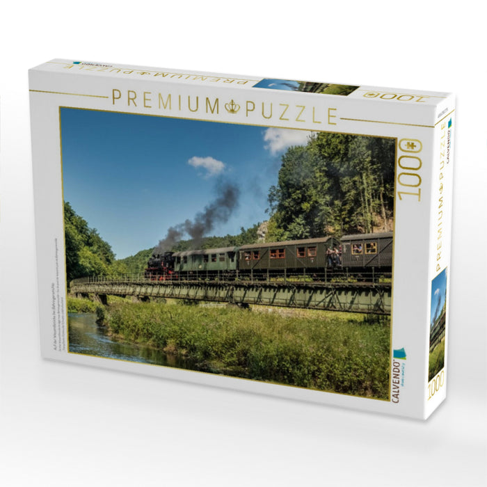 Auf der Wiesentbrücke bei Behringersmühle - CALVENDO Foto-Puzzle'
