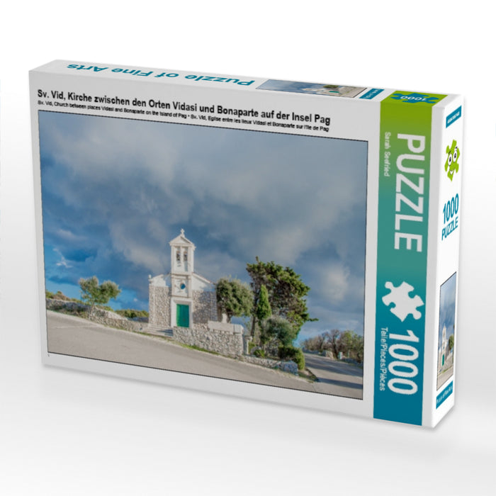 Sv. Vid, église entre les villes de Vidasi et Bonaparte sur l'île de Pag - Puzzle photo CALVENDO 