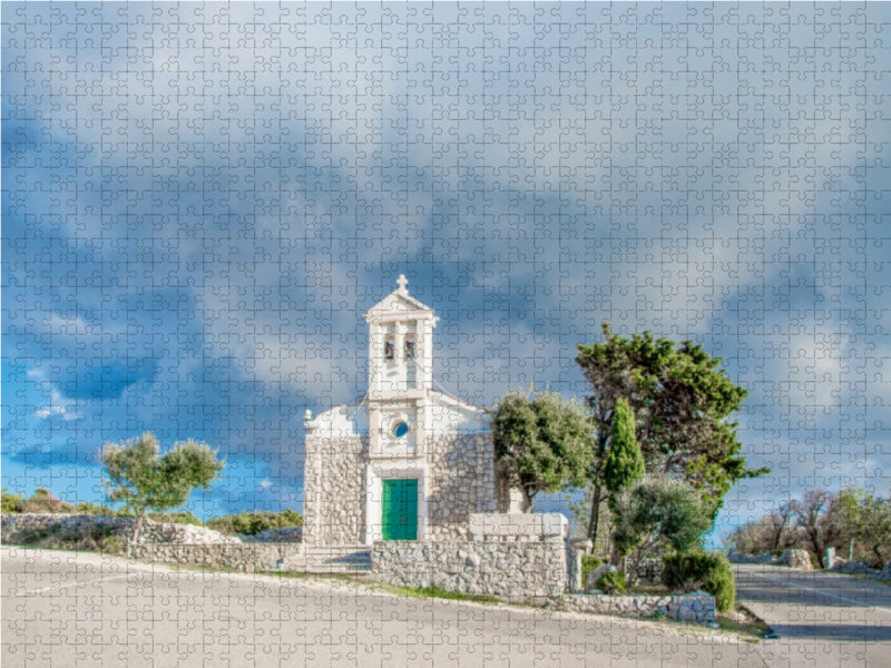 Sv. Vid, église entre les villes de Vidasi et Bonaparte sur l'île de Pag - Puzzle photo CALVENDO 
