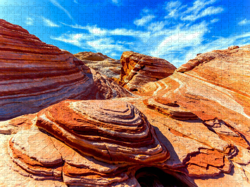 Firewave, Valley of Fire, Nevada - CALVENDO Foto-Puzzle'