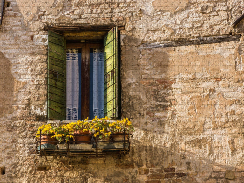Dai Colori Vivaci - Fenster Italiens: Venedig - CALVENDO Foto-Puzzle'