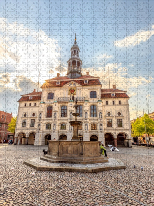Lüneburger Rathaus 1000 Teile Puzzle hoch - CALVENDO Foto-Puzzle'