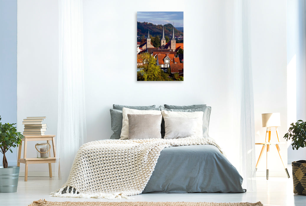 Premium Textil-Leinwand Premium Textil-Leinwand 80 cm x 120 cm  hoch Ein Motiv aus dem Kalender Stadt Schlüchtern