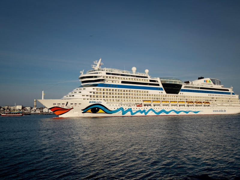 Aida Stella in der Hafeneinfahrt 1000 Teile Puzzle quer - CALVENDO Foto-Puzzle'