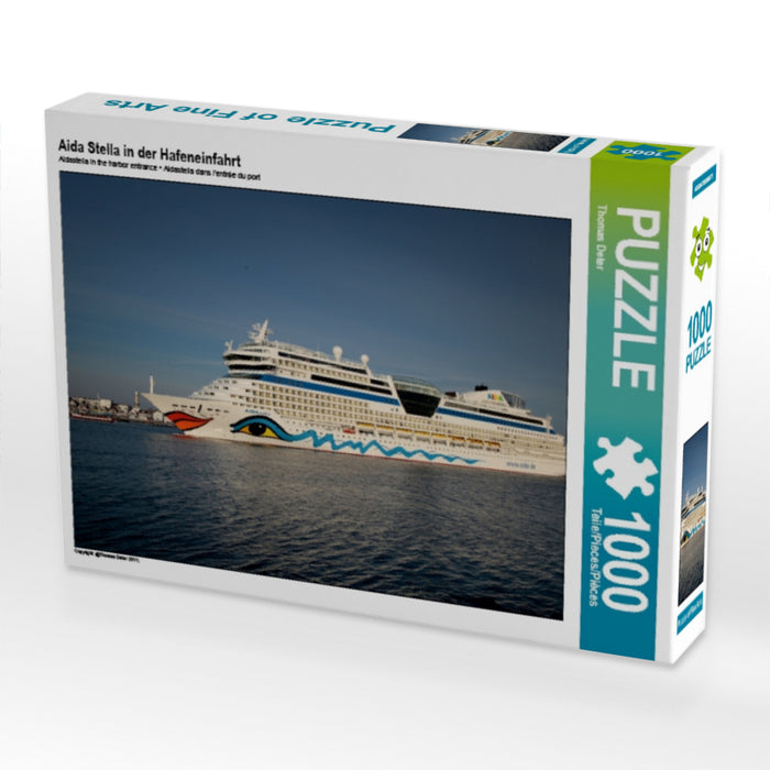 Aida Stella in der Hafeneinfahrt 1000 Teile Puzzle quer - CALVENDO Foto-Puzzle'