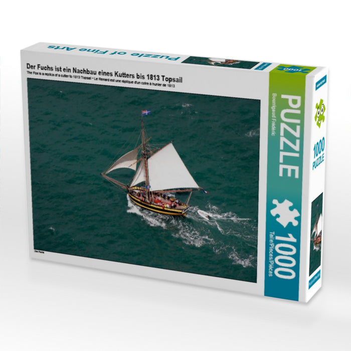 Der Fuchs ist ein Nachbau eines Kutters bis 1813 Topsail 1000 Teile Puzzle quer - CALVENDO Foto-Puzzle'