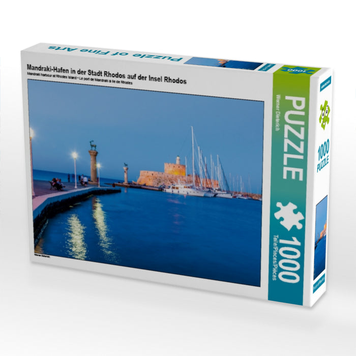 Mandraki-Hafen in der Stadt Rhodos auf der Insel Rhodos 1000 Teile Puzzle quer - CALVENDO Foto-Puzzle'