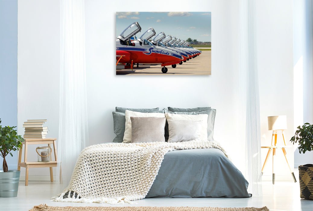 Premium Textil-Leinwand Premium Textil-Leinwand 120 cm x 80 cm quer Ein Motiv aus dem Kalender SNOWBIRDS