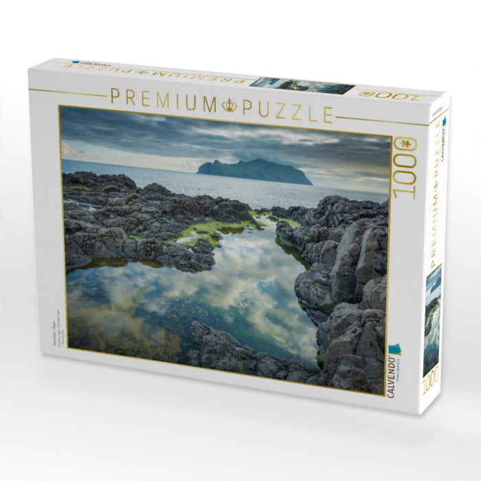 Gásadalur, Vágar - CALVENDO Foto-Puzzle'