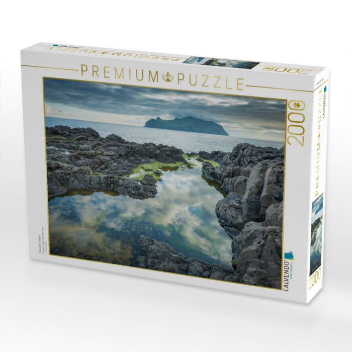 Gásadalur, Vágar - CALVENDO Foto-Puzzle'