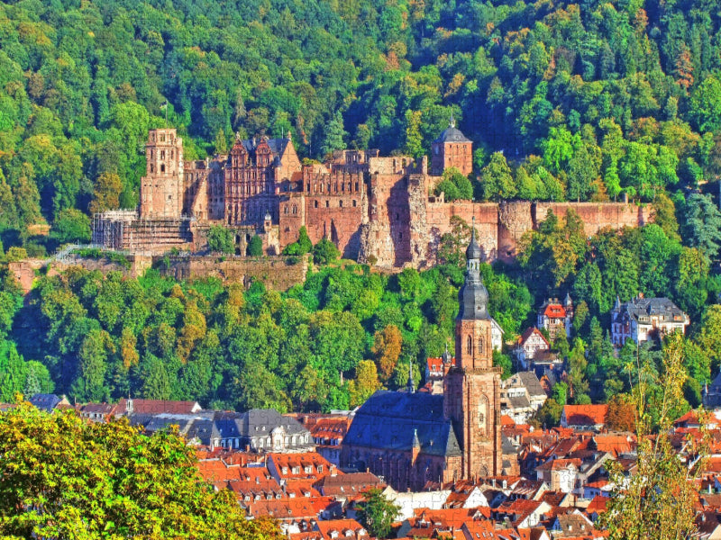 Heidelberger Schloss, Heiliggeistkirche - CALVENDO Foto-Puzzle'