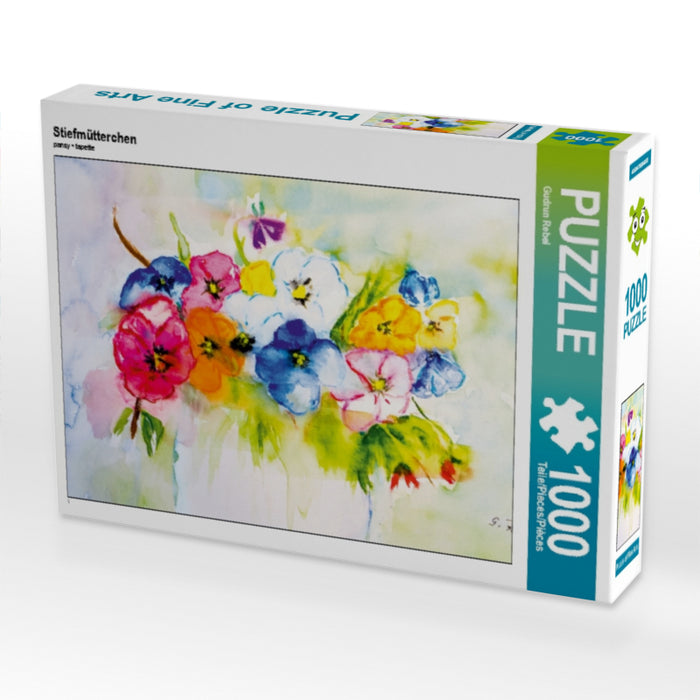 Stiefmütterchen 1000 Teile Puzzle quer - CALVENDO Foto-Puzzle'
