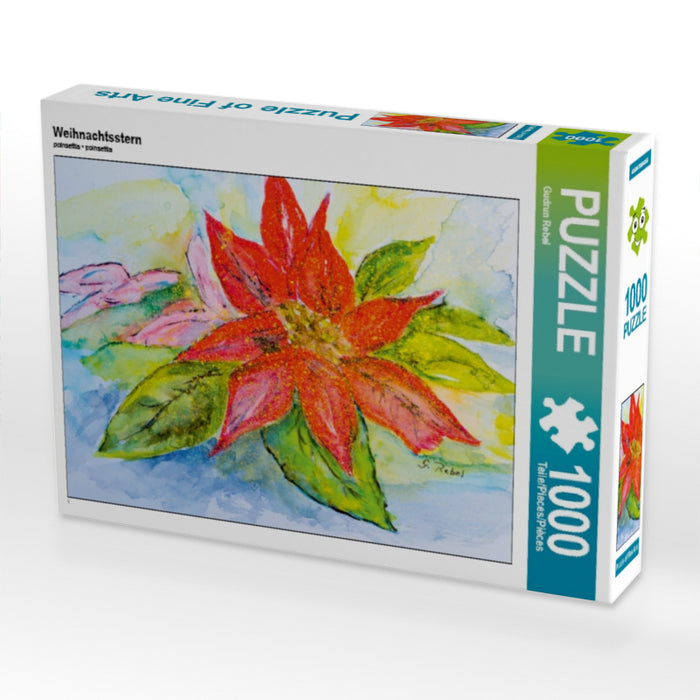 Weihnachtsstern 1000 Teile Puzzle quer - CALVENDO Foto-Puzzle'