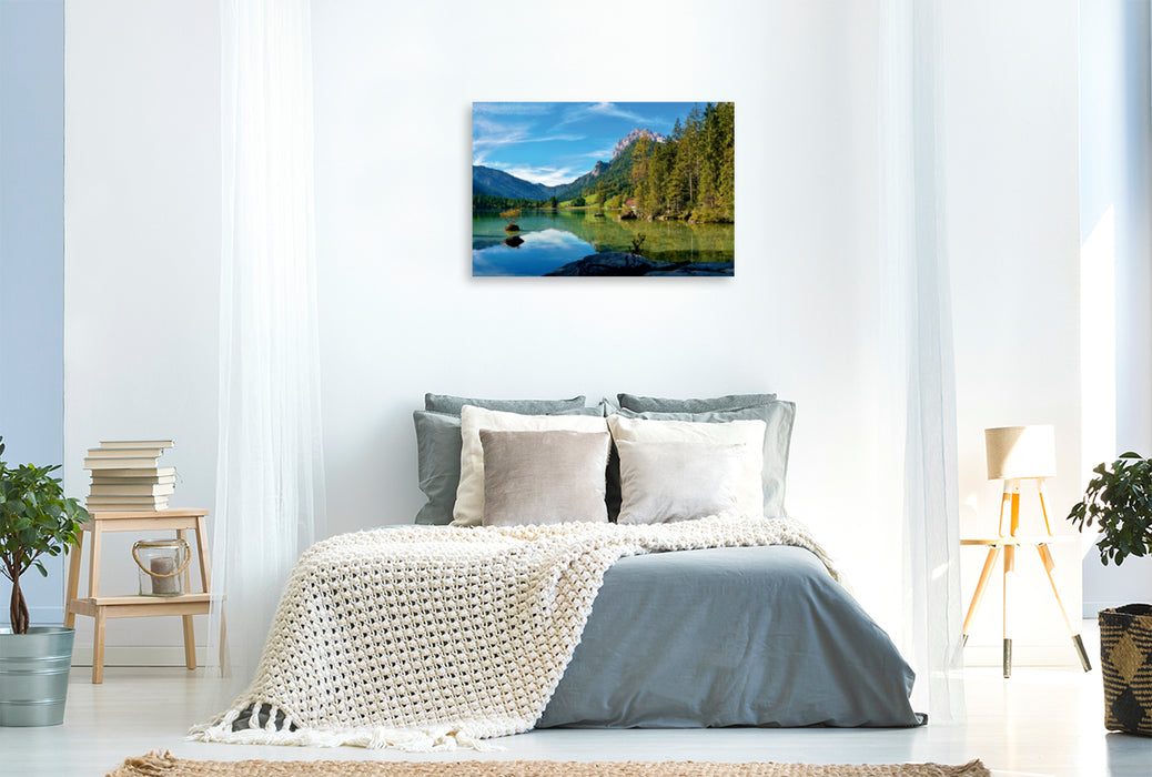 Toile textile haut de gamme Toile textile haut de gamme 120 cm x 80 cm Paysage Dans la forêt d'Hintersee 