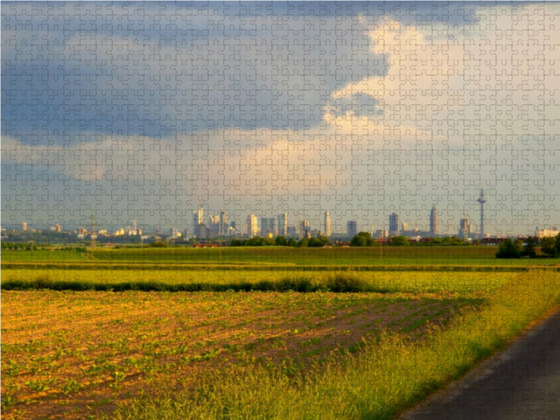Blick vom Reinhardtshof auf Frankfurt am Main 1000 Teile Puzzle quer - CALVENDO Foto-Puzzle'