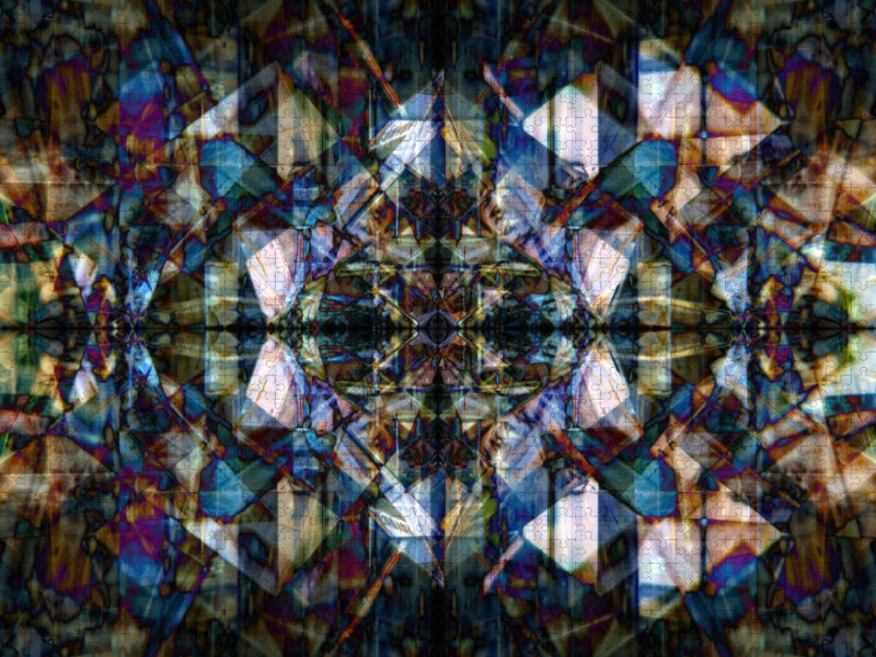 Blaues Kirchenfenster - CALVENDO Foto-Puzzle'