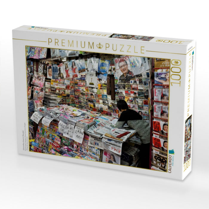 Zeitschriften Kiosk in Shanghai - CALVENDO Foto-Puzzle'