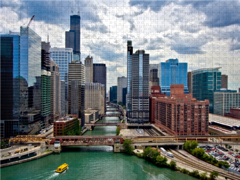 Chicago, Illinois 1000 Teile Puzzle quer - CALVENDO Foto-Puzzle'