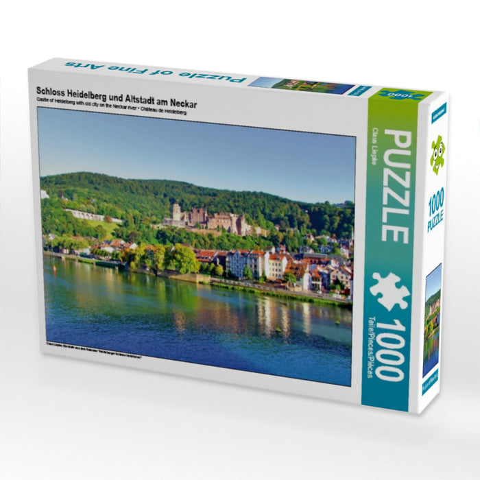 Schloss Heidelberg und Altstadt am Neckar 1000 Teile Puzzle quer - CALVENDO Foto-Puzzle'