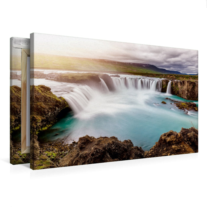 Premium Textil-Leinwand Goðafoss