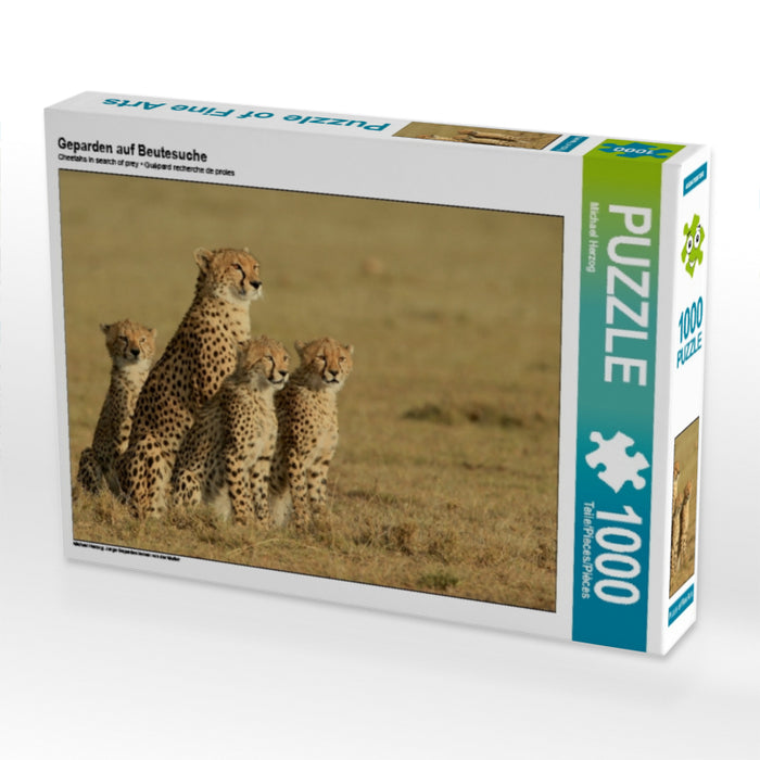 Geparden auf Beutesuche 1000 Teile Puzzle quer - CALVENDO Foto-Puzzle'