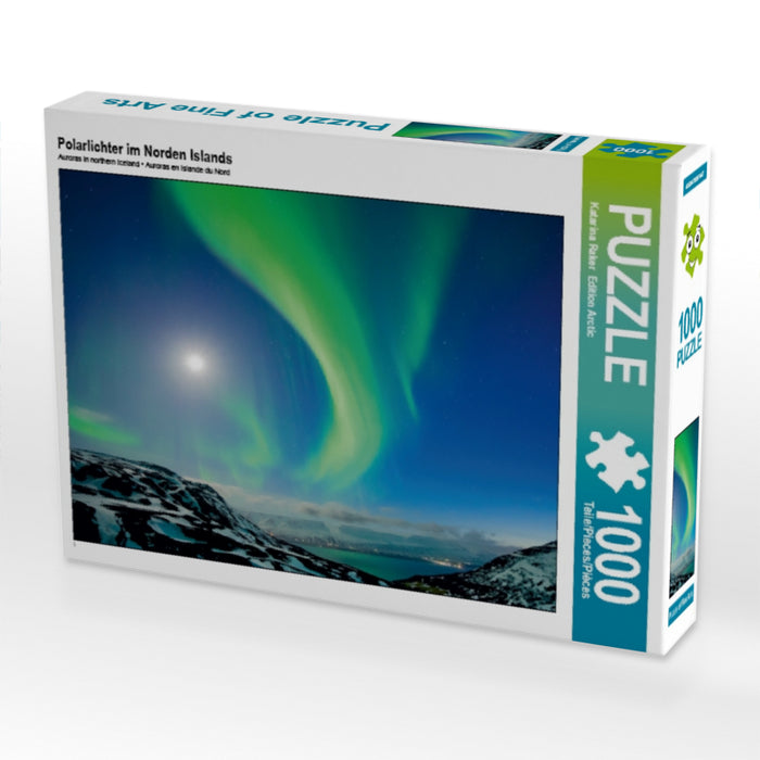 Polarlichter im Norden Islands 1000 Teile Puzzle quer - CALVENDO Foto-Puzzle'