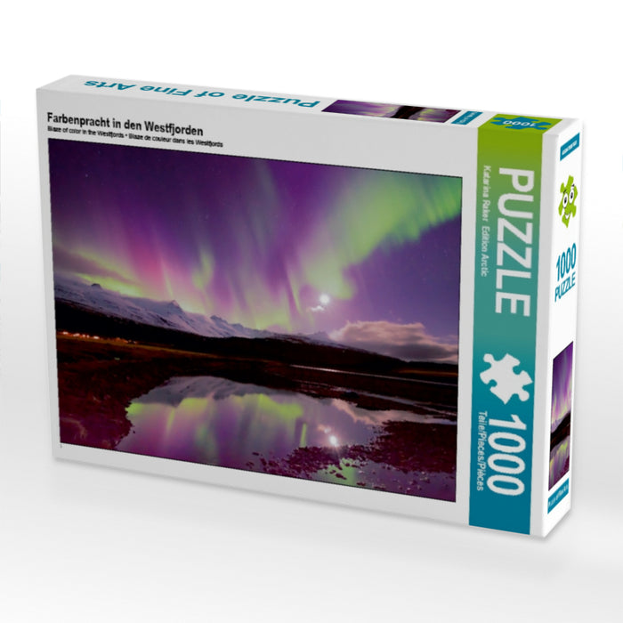 Farbenpracht in den Westfjorden 1000 Teile Puzzle quer - CALVENDO Foto-Puzzle'