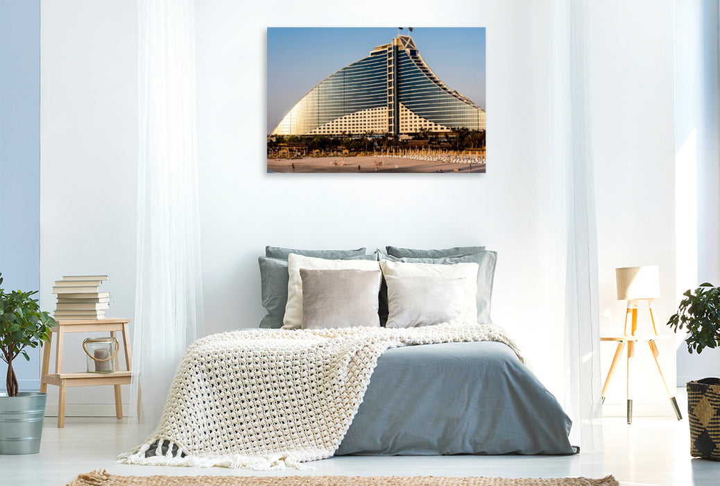 Toile textile haut de gamme Toile textile haut de gamme 120 cm x 80 cm paysage Jumeirah Beach Hotel 