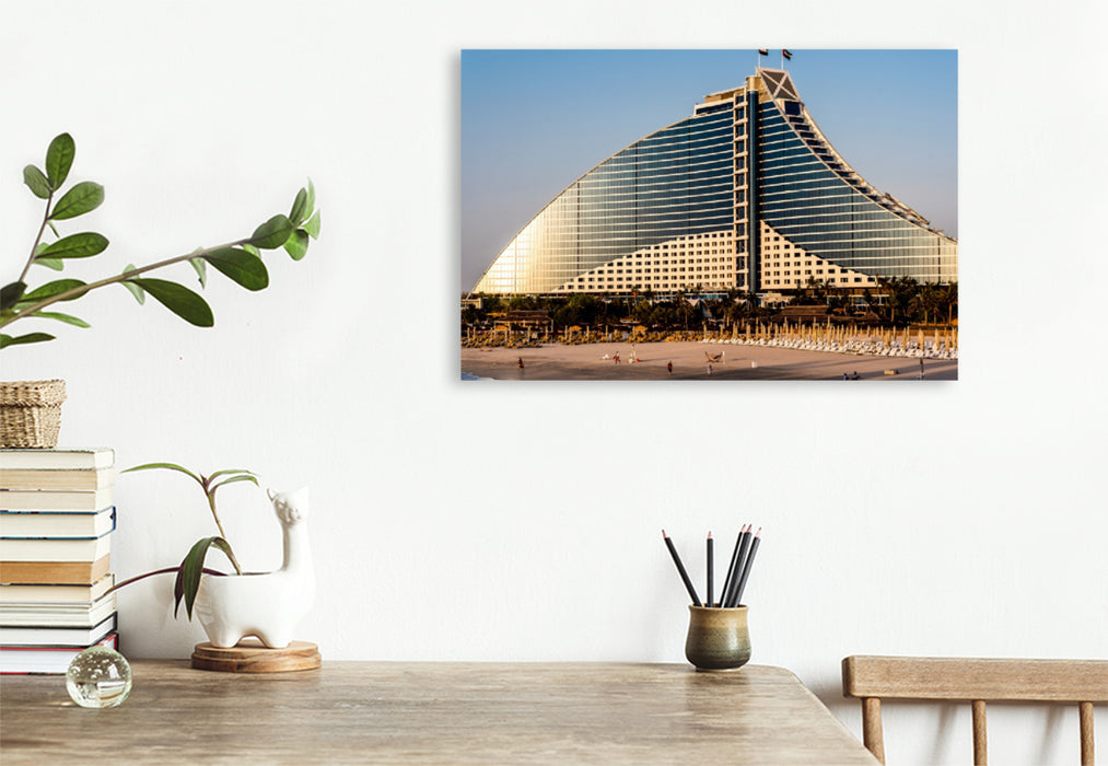 Toile textile haut de gamme Toile textile haut de gamme 120 cm x 80 cm paysage Jumeirah Beach Hotel 