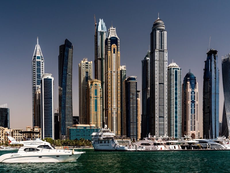 Dubai Marina - View from the sea - CALVENDO photo puzzle 