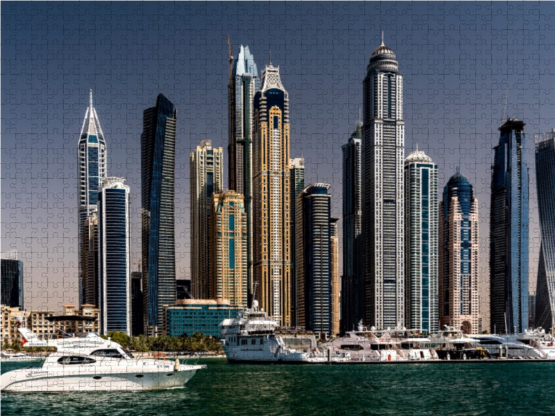 Dubai Marina - View from the sea - CALVENDO photo puzzle 