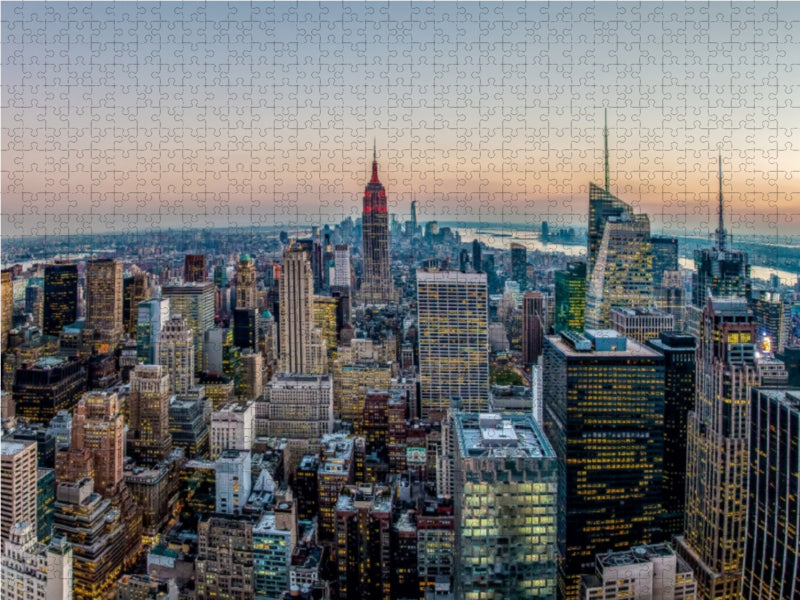 Panorama vom Rockefeller Center 1000 Teile Puzzle quer - CALVENDO Foto-Puzzle'