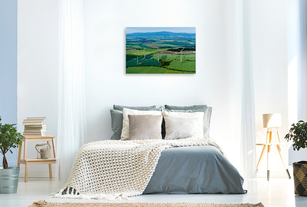 Toile textile haut de gamme Toile textile haut de gamme 120 cm x 80 cm paysage Un motif du calendrier Harzvorland Aerial Pictures 2017 